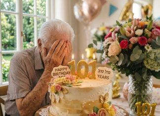 אהבה בגיל 101: מוריס חגג יום הולדת מרגש בדיור מוגן נווה עמית רמת אשכול